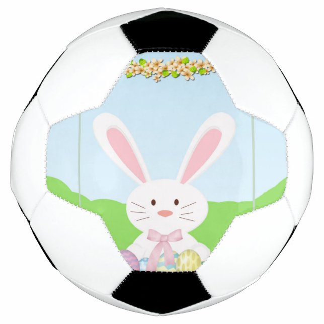 Easter bunny illustration soccer ball (Front)