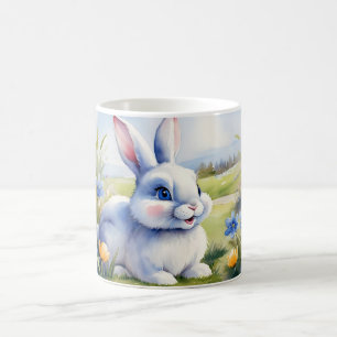 Easter bunny in a garden, Easter Coffee Mug