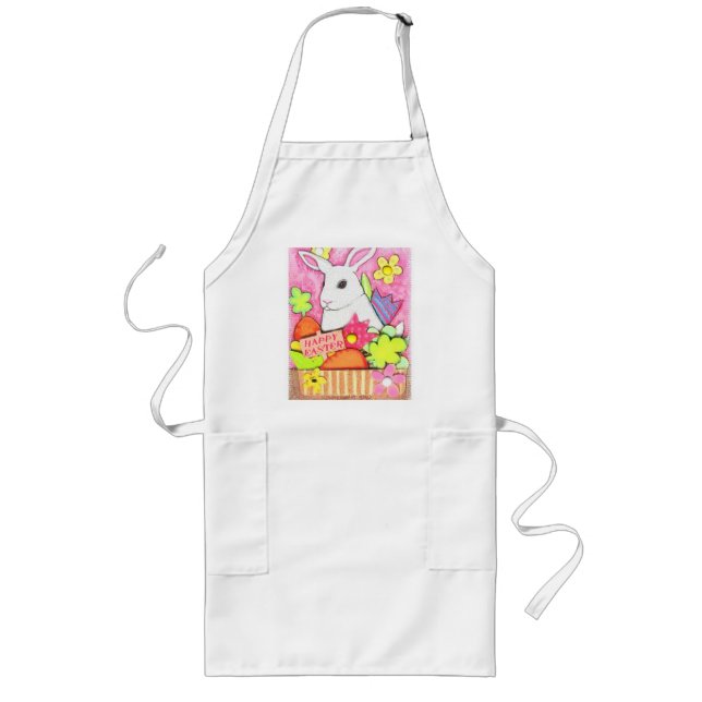 Easter Bunny in  basket Apron (Front)