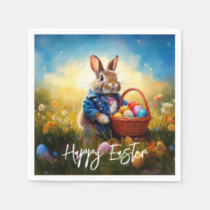 Easter Bunny in the forest Napkin