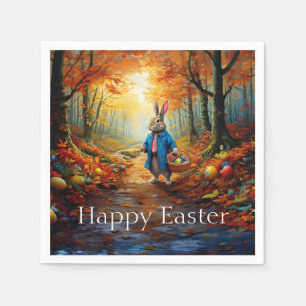 Easter Bunny in the forest Napkin