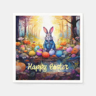 Easter Bunny in the forest Napkin
