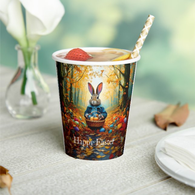 Easter bunny in the forest paper cups (Insitu)