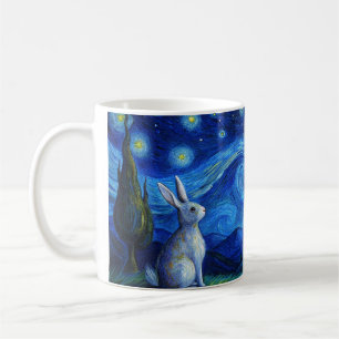 easter bunny in the Starry Night Coffee Mug