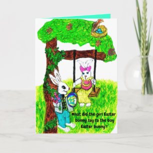 EASTER BUNNY JOKE card
