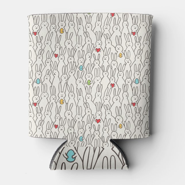 Easter Bunny: Joyful Seamless Fun. Can Cooler (Front)