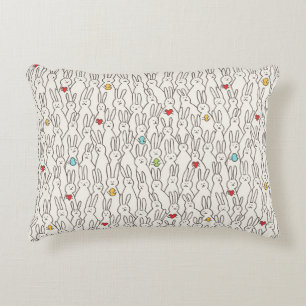 Easter Bunny: Joyful Seamless Fun. Decorative Cushion