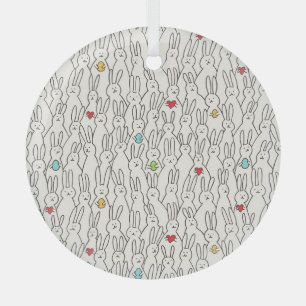 Easter Bunny: Joyful Seamless Fun. Glass Tree Decoration