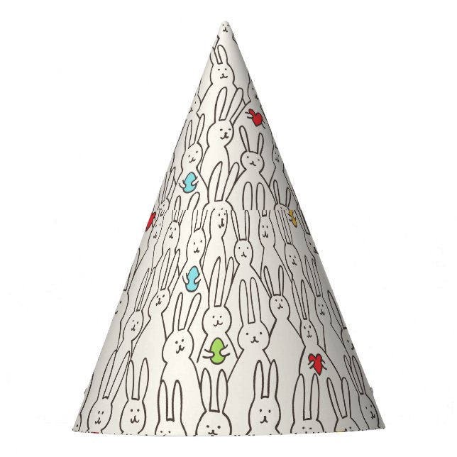 Easter Bunny: Joyful Seamless Fun. Party Hat (Front)