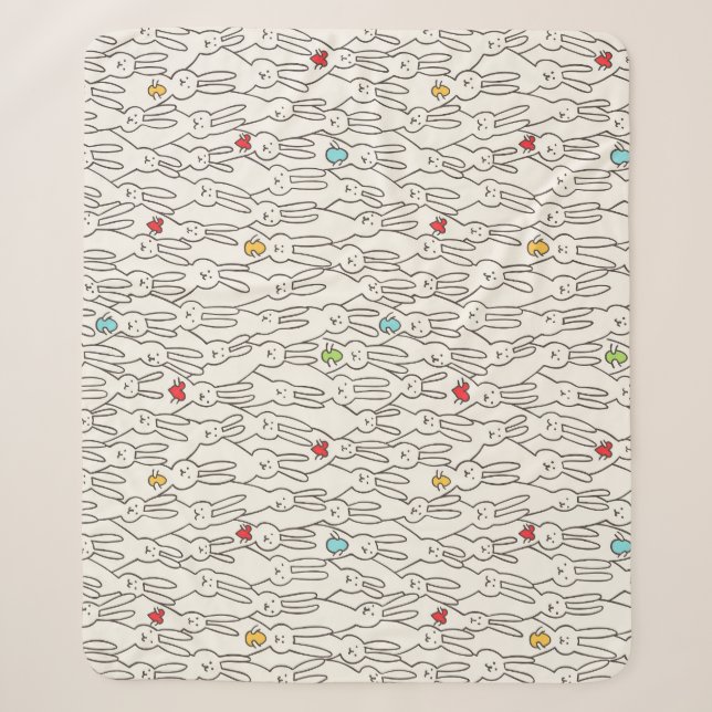 Easter Bunny: Joyful Seamless Fun. Sherpa Blanket (Front)