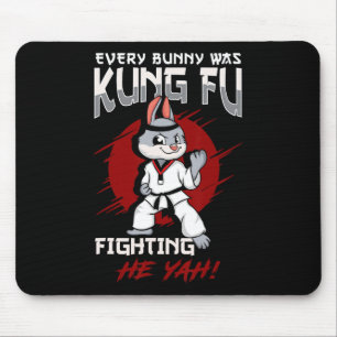 Easter Bunny Karate Every Bunny Was Kung Fu Fighti Mouse Pad