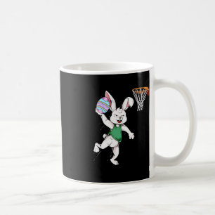 Easter Bunny Kids Boys Men Rabbit Dunking Basketba Coffee Mug