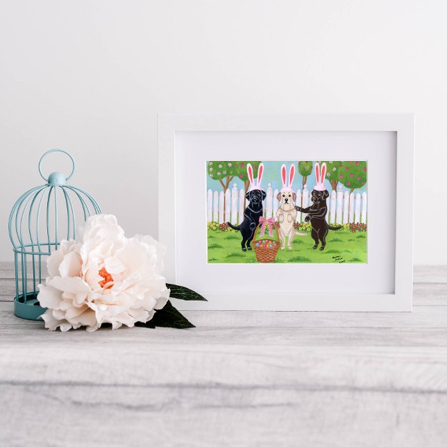 Easter Bunny Labradors Artwork Poster (Creator Uploaded)