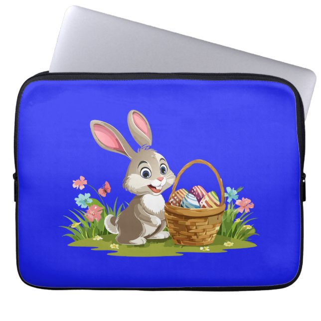 Easter bunny laptop sleeve (Front)