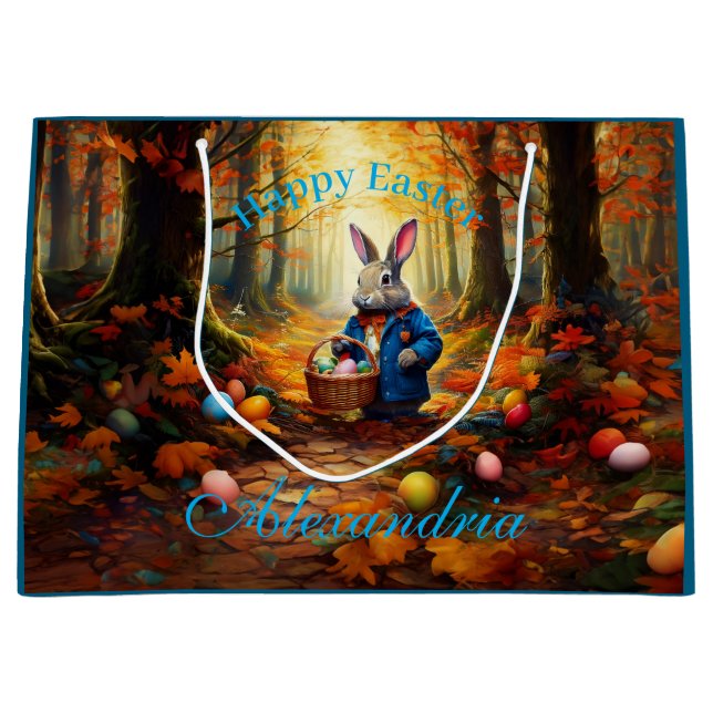 Easter Bunny  Large Gift Bag (Front)
