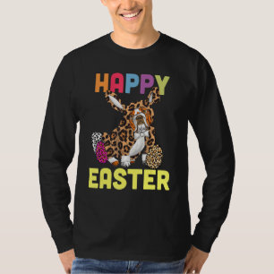 Easter Bunny Leopard Bulldog Palm Sunday Girls Wom T-Shirt