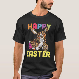 Easter Bunny Leopard Bulldog Palm Sunday Girls Wom T-Shirt