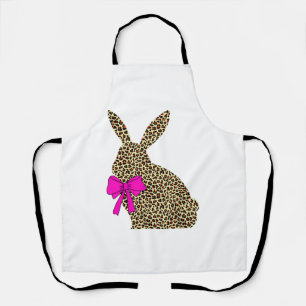 Easter Bunny Leopard Plaid Buffalo Rabbit Easter Apron