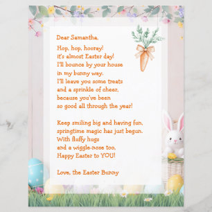 Easter Bunny Letter and Games for Children