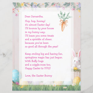 Easter Bunny Letter and Games for Children