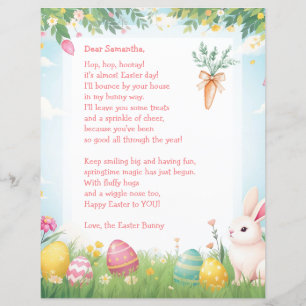 Easter Bunny Letter and Question Game for Children