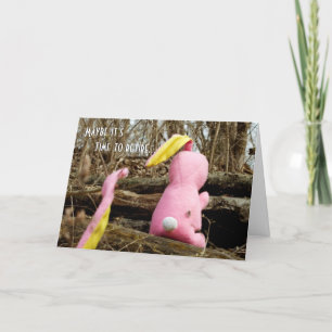 Easter Bunny Losing Ear Time to Retire Easter Card