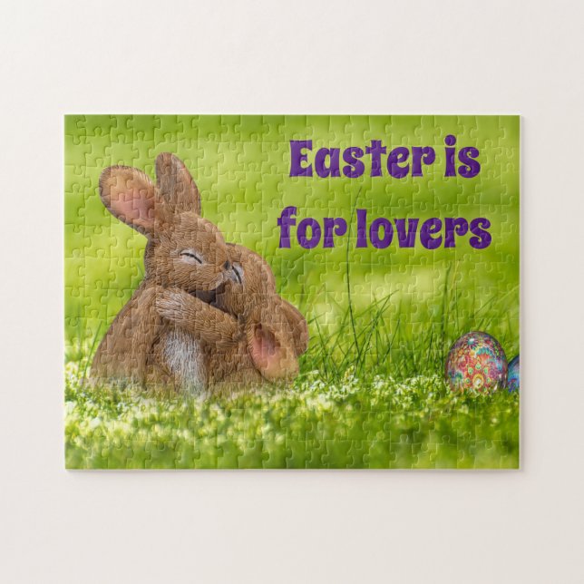 Easter Bunny Lovers Jigsaw Puzzle (Horizontal)