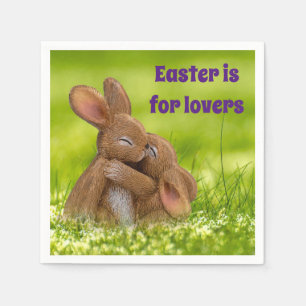 Easter Bunny Lovers Napkin