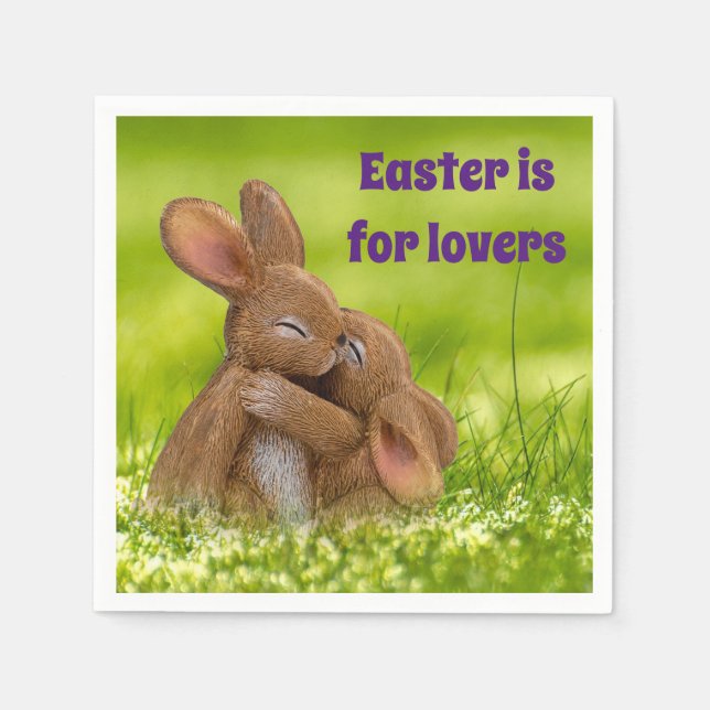 Easter Bunny Lovers Napkin (Front)