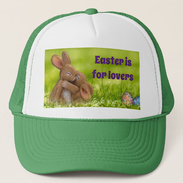 Easter Bunny Lovers Trucker Hat (Front)
