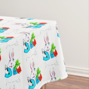 EASTER BUNNY LOVES CARROTS TABLECLOTH