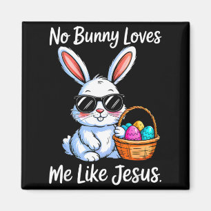 Easter Bunny Loves Like Jesus Christian Kids Women Magnet