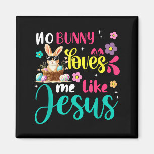 Easter Bunny Loves Like Jesus Christian Women Kids Magnet