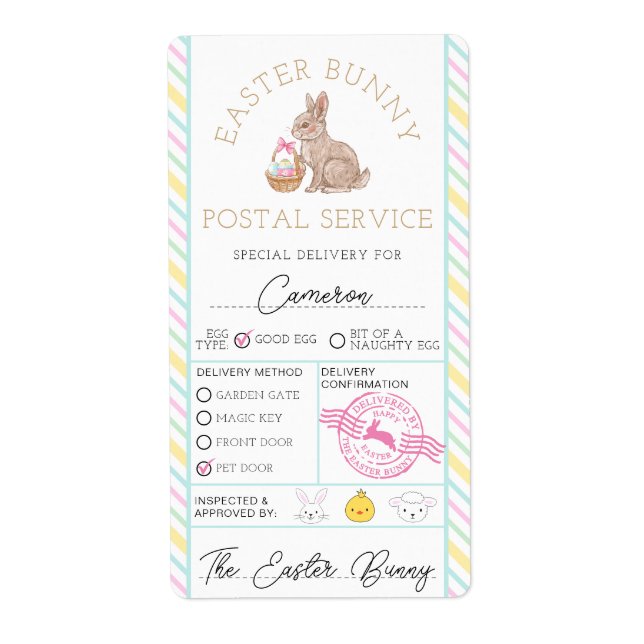 Easter Bunny Mail Special Delivery (Front)