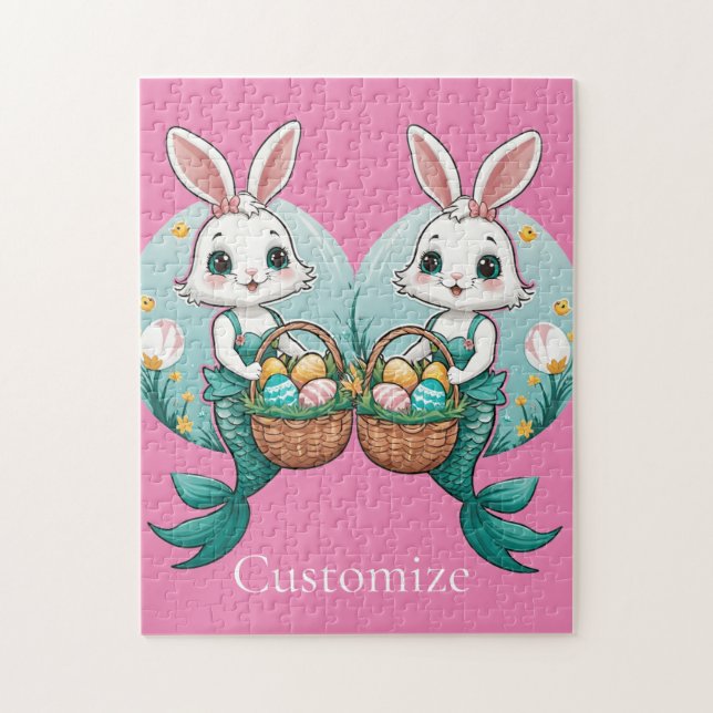 Easter Bunny Mermaid Thunder_Cove Jigsaw Puzzle (Vertical)