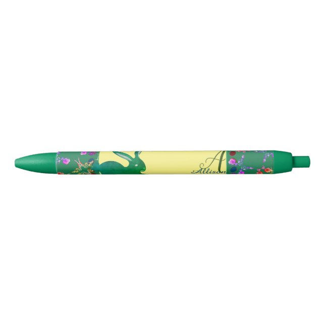 Easter Bunny Mongram Floral Pen (Front)
