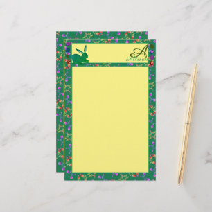 Easter Bunny Monogram  Stationery
