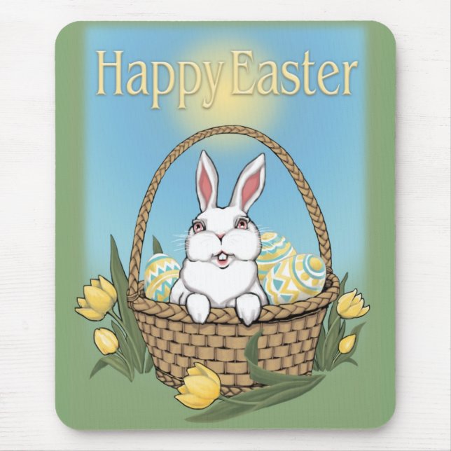 Easter Bunny Mousepad Festive Easter Decorations (Front)