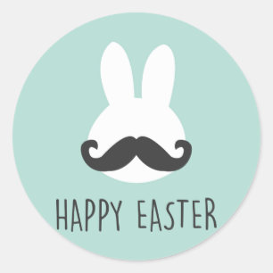Easter Bunny Moustache Stickers