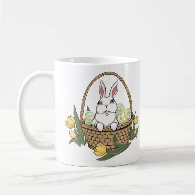 Easter Bunny Mug Coffee Cup Easter Bunny Cup (Left)