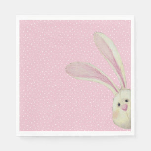 Easter Bunny on Polka Dots  Napkin