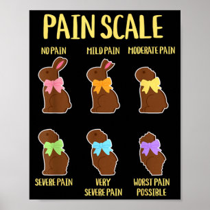 Easter Bunny Pain Scale Chart Funny Registered