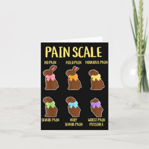 Easter Bunny Pain Scale Chart Funny Registered Card