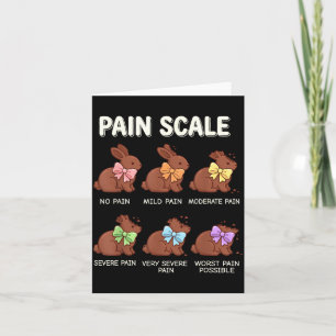 Easter Bunny Pain Scale Chart Funny Registered Card