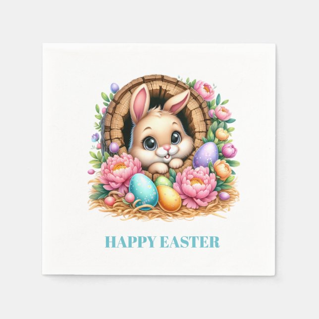 Easter Bunny Paper Napkins (Front)