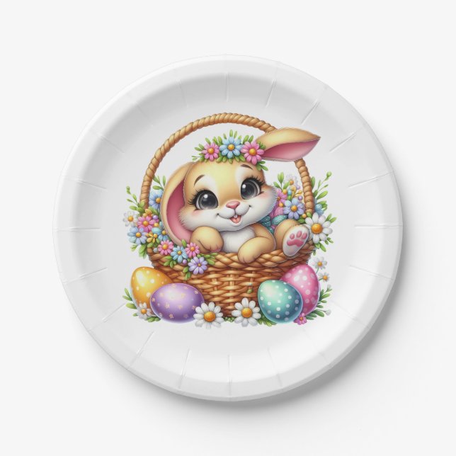Easter Bunny  Paper Plate (Front)