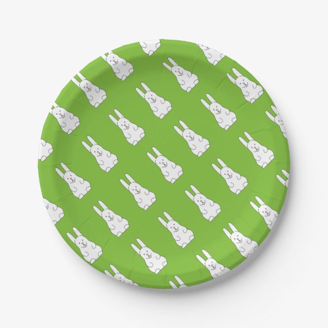 Easter bunny paper plate (Front)