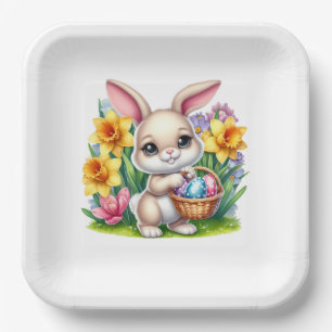 Easter Bunny Paper Plate