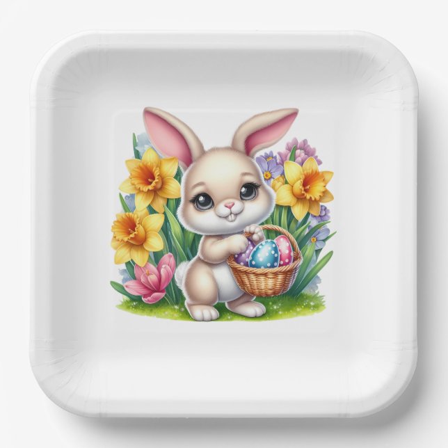 Easter Bunny  Paper Plate (Front)