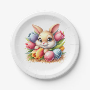 Easter Bunny Paper Plate